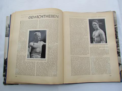 WW2 GERMAN NAZI 1936 BERLIN OLYMPIC BOOK tome 1 'Die Olympischen Spiele 1936' with dustcover WW2 GERMAN NAZI 1936 BERLIN OLYMPIC BOOK tome 1 'Die Olympischen Spiele 1936' with dustcover