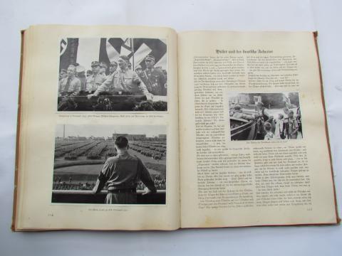 WW2 GERMAN NAZI - BOOK RARE ORIGINAL 1934 THIRD REICH 200 photos PICTURE ALBUM DEUTSCHLAND ERWACHT / GERMANY AWAKES ORIGINS OF NSDAP