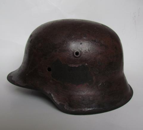 WW2 GERMAN NAZI RARE M42 DOUBLE DECALS WAFFEN SS HELMET SHELL DENAZIFIED