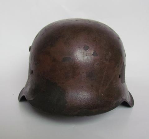 WW2 GERMAN NAZI RARE M42 DOUBLE DECALS WAFFEN SS HELMET SHELL DENAZIFIED