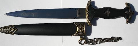 NICE REPLIKA OF A CHAINED SS HONOR DAGGER WITH ENGRAVED CROSSGUARDS - CHEAP PRICE
