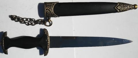 NICE REPLIKA OF A CHAINED SS HONOR DAGGER WITH ENGRAVED CROSSGUARDS - CHEAP PRICE