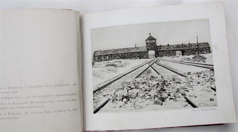 WW2 GERMAN HOLOCAUST CONCENTRATION CAMP AUSCHWITZ RARE OLD BOOK INMATE DRAW JEW