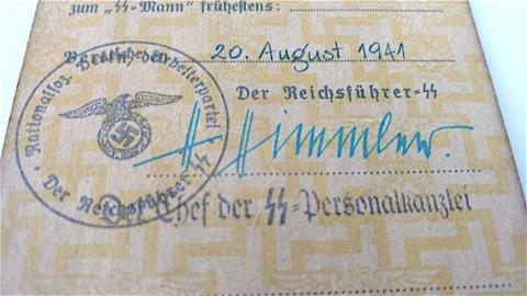WW2 GERMAN NAZI 100% ORIGINAL WAFFEN SS NSDAP ID WITH STAMPS AND PHOTO WW2 GERMAN NAZI 100% ORIGINAL WAFFEN SS NSDAP ID WITH STAMPS AND PHOTO
