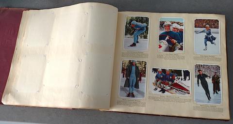 WW2 GERMAN NAZI 1936 THIRD REICH BERLIN OLYMPIC CIGARETTE BOOK WITH OVER 200 PHOTOS - 32 PAGES OF ALL ATHLETES WOW ! RARE