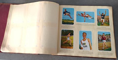 WW2 GERMAN NAZI 1936 THIRD REICH BERLIN OLYMPIC CIGARETTE BOOK WITH OVER 200 PHOTOS - 32 PAGES OF ALL ATHLETES WOW ! RARE