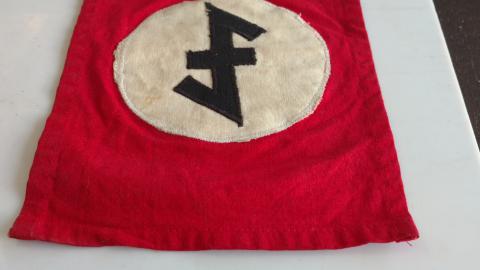 WW2 GERMAN NAZI 19TH DIVISION PANZER GRENADIER WAFFEN SS TOTENKOPF TANK PENNANT FLAG WOW !!