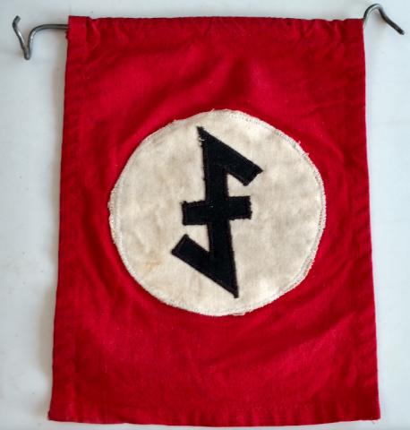 WW2 GERMAN NAZI 19TH DIVISION PANZER GRENADIER WAFFEN SS TOTENKOPF TANK PENNANT FLAG WOW !!