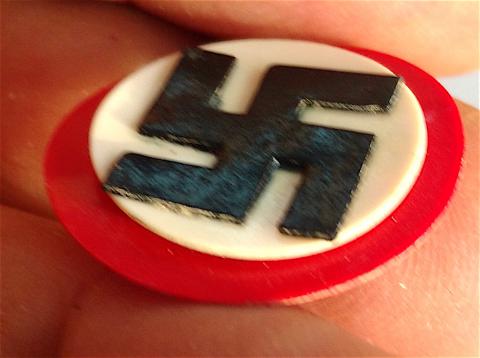 WW2 GERMAN NAZI 3 PIECES CONSTRUCTION TINY PIN NSDAP NAZI PARTY SUPPORTER WITH SWASTIKA