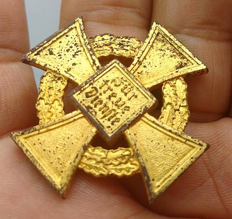 WW2 GERMAN NAZI 40 YEARS OF FAITHFUL SERVICES IN THE WEHRMACHT ARMY MEDAL AWARD RELIC FOUND NO RIBBON IN GOLD