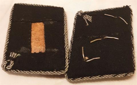 WW2 GERMAN NAZI ABSOLUTE AMAZING WAFFEN SS SS-Untersturmführer COLLAR TABS SET UNISSUED, MINT