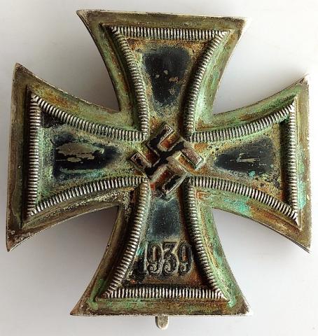 WW2 GERMAN NAZI AMAZIN 1ST CLASS IRON CROSS MAKER 65 NAMED AND DATED - UNIQUE !! RELIC FOUND