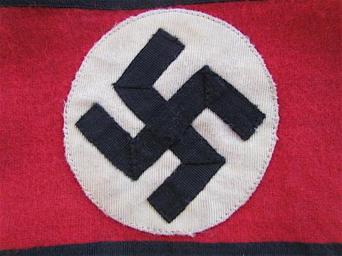 WW2 GERMAN NAZI AMAZING EARLY COTTON VERSION WAFFEN SS ARMBAND WITH RZM TAG STILL INTACT