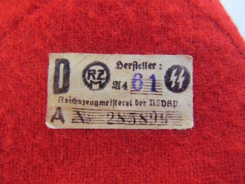 WW2 GERMAN NAZI AMAZING EARLY COTTON VERSION WAFFEN SS ARMBAND WITH RZM TAG STILL INTACT
