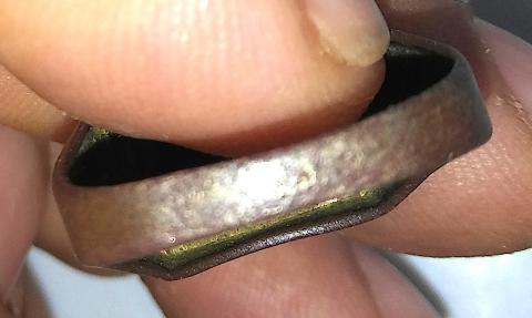 WW2 GERMAN NAZI AMAZING HISTORICAL WAFFEN SS TOTENKOPF RING WESTWALL - WESTFRONT - FOUND IN A BUNKER IN NORMANDIE