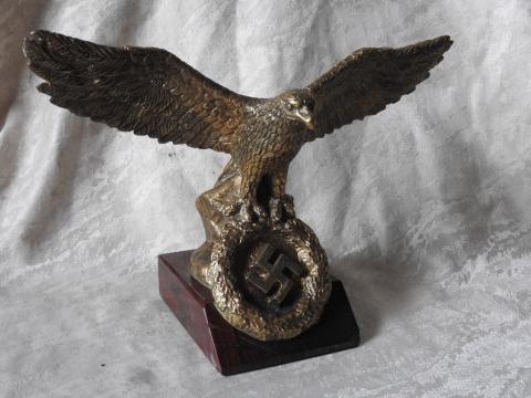 WW2 GERMAN NAZI AMAZING LARGE DESKTOP STATUE WITH THIRD REICH EAGLE NSDAP SA SS