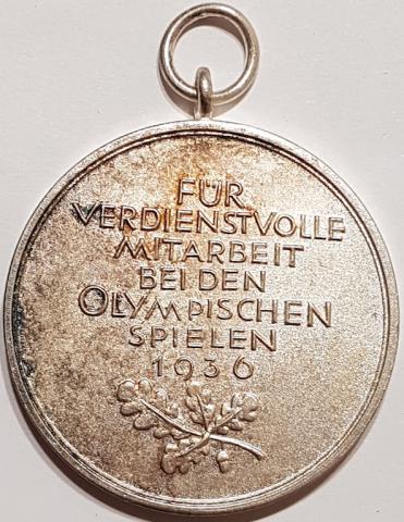WW2 GERMAN NAZI AMAZING RARE 1936 BERLIN OLYMPICS THRID REICH MEDAL AWARD NO RIBBON
