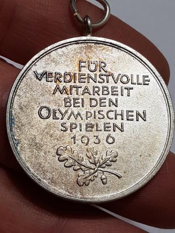 WW2 GERMAN NAZI AMAZING RARE 1936 BERLIN OLYMPICS THRID REICH MEDAL AWARD NO RIBBON