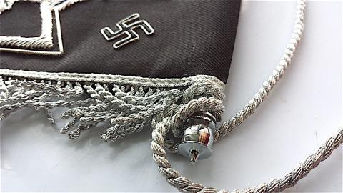 WW2 GERMAN NAZI AMAZING REPLIKA OF A BLACK NAZI FLAG WITH 3ND REICH IRON CROSS & EAGLE AND SWASTIKA