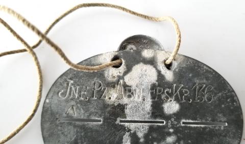 WW2 GERMAN NAZI AMAZING SET OF A WAFFEN SS PANZER GRENADIER DIVISION DOGTAG WITH COLLAR TAB SKULL
