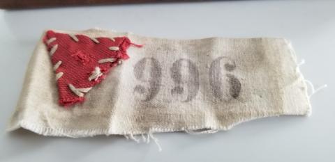 WW2 GERMAN NAZI AMAZING UNIQUE SET OF HOLOCAUST CONCENTRATION CAMP SURVIVOR PERSONAL BELONGINGS AFTER LIBERATION INCLUDING THE JACKET PATCH ID