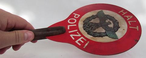 WW2 GERMAN NAZI AMAZING WAFFEN SS POLIZEI GESTAPO BERLIN POLICE HALT PANEL