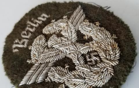 WW2 GERMAN NAZI BERLIN GESTAPO POLIZEI TUNIC REMOVED PATCH WAFFEN SS POLICE