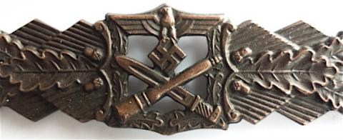 WW2 GERMAN NAZI CLOSE CLASP COMBAT AWARD MEDAL BAR IN BRONZE