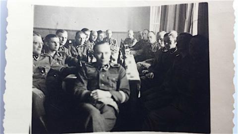 WW2 GERMAN NAZI CONCENTRATION CAMP DACHAU ORIGINAL PHOTO WITH THE SS GUARDS STAFF AND OFFICERS