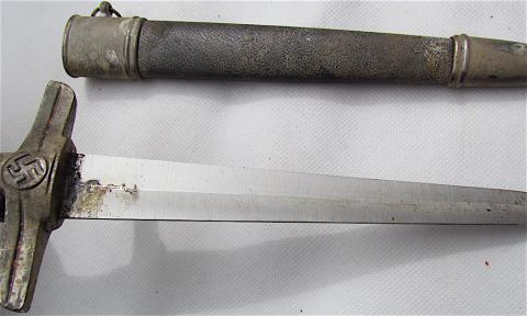 WW2 GERMAN NAZI DAGGER KNIFE WITH SCABBARD BY RZM
