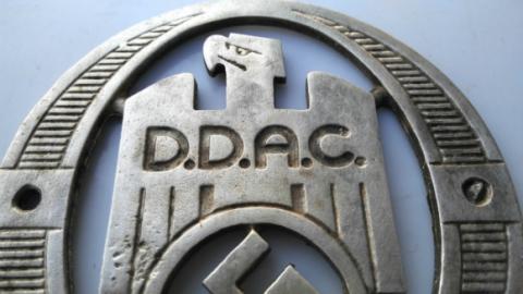 WW2 GERMAN NAZI DDAC THIRD REICH AUTOMOBILE CLUB METAL PLATE