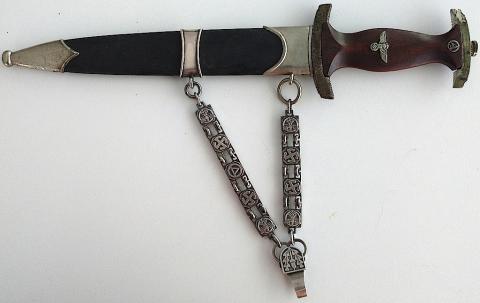 WW2 GERMAN NAZI EARLY CHAINED NSKK Pack Ernst & Sohne (E. P. & S.), Solingen DAGGER RARE