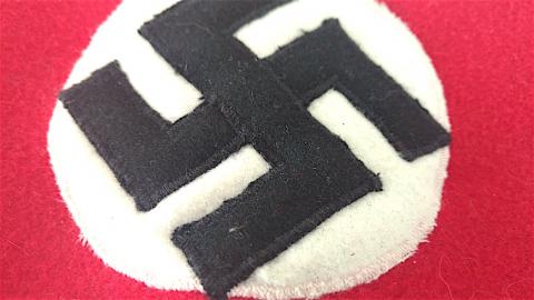 WW2 GERMAN NAZI EARLY NSDAP ARMBAND COTTON VARIATION WITH RZM TAG