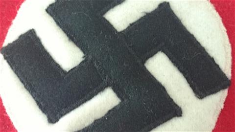 WW2 GERMAN NAZI EARLY NSDAP ARMBAND COTTON VARIATION WITH RZM TAG