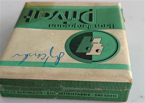 WW2 GERMAN NAZI EMPTY PACK OF 25 CIGARETTES FOR SOLDIERS WITH NICE EAGLE + SWASTIKA STAMP PRIVAT