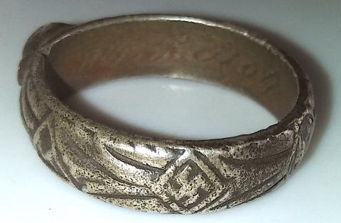 WW2 GERMAN NAZI EXACT REPRODUCTION OF THE HOLY GRAIL FAMOUS HIMMLER WAFFEN SS HONOR RING