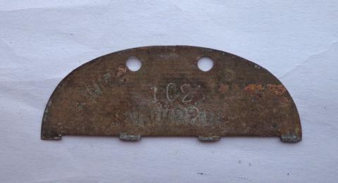 WW2 GERMAN NAZI EXTREMELY RARE CONCENTRATION CAMP AUSCHWITZ BIRKENAU WAFFEN SS TOTENKOPF GUARD HALF DOGTAG