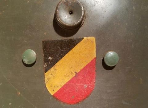 WW2 German Nazi Extremely rare HEER - Army CHILD TOY - Kinderhelm - helmet double decals, complete and EXC ++ WOW !