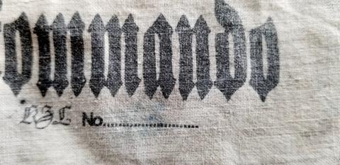 WW2 GERMAN NAZI EXTREMELY RARE SONDERKOMMANDO ARMBAND FROM AUSCHWITZ CONCENTRATION CAMP NUMBERED AND STAMPER WW2 GERMAN NAZI EXTREMELY RARE SONDERKOMMANDO ARMBAND FROM AUSCHWITZ CONCENTRATION CAMP NUMBERED AND STAMPER