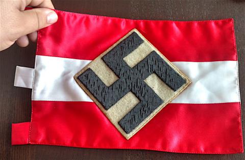 WW2 GERMAN NAZI FLAG PENNANT BANNER THIRD REICH MARKED WITH NICE SWASTIKA  
