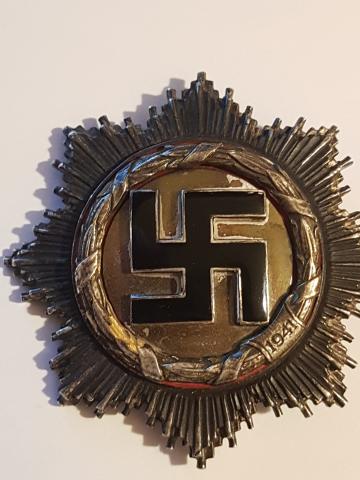 There were approximately 25,000 Gold German Crosses awarded and only 2,500 Silver ones. A desirable rare awar