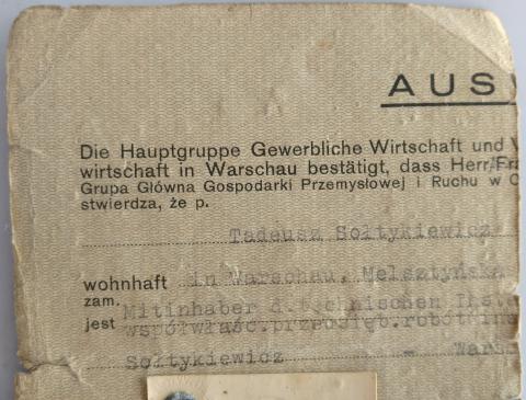 WW2 GERMAN NAZI HALF AUSWEIS ID WITH PHOTO AND NICE NAZY STAMPS