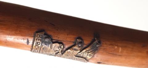 WW2 GERMAN NAZI HIGHLY HISTORICAL USA PARATROOPERS VET SOUVENIR - BRING BACK FROM THE ADOLF HITLER'S EAGLE NEST HOUSE IN AUSTRIA THE Berchtesgaden WALKING STICK