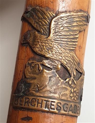 WW2 GERMAN NAZI HIGHLY HISTORICAL USA PARATROOPERS VET SOUVENIR - BRING BACK FROM THE ADOLF HITLER'S EAGLE NEST HOUSE IN AUSTRIA THE Berchtesgaden WALKING STICK