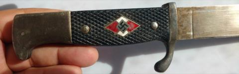 WW2 GERMAN NAZI HITLER YOUTH HITLERJUGEND UNMARKED HJ KNIFE WITH ETUI
