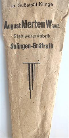 WW2 GERMAN NAZI HITLER YOUTH KNIFE ORIGINAL ENVELOPE CASE OF ISSUE HJ HITLERJUGEND SOLINGEN