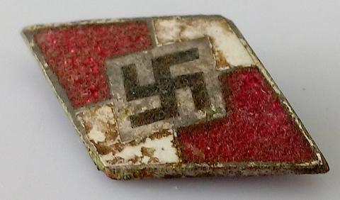 WW2 GERMAN NAZI HITLER YOUTH RZM EMANEL PIN RELIC ROUND HITLERJUGEND NSDAP JEUNESSE HITLERIENNE