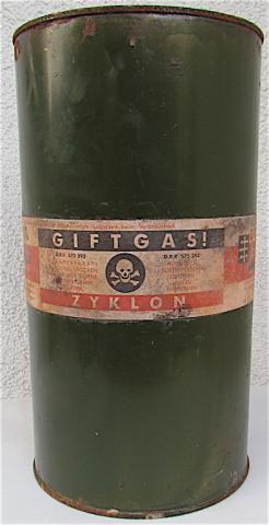 WW2 GERMAN NAZI HOLOCAUST CONCENTRATION CAMP EXTREMELY RARE LARGE SIZE ZYKLON B CANISTER