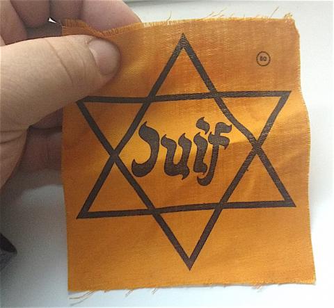 WW2 GERMAN NAZI HOLOCAUST EXTREMELY RARE GHETTO JUIF FRANCE UNUSED UNCUT JEWISH JEW STAR OF DAVID