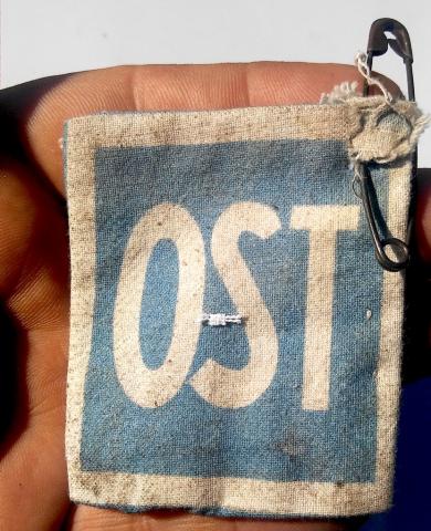 WW2 GERMAN NAZI HOLOCAUST FORCED LABOR OST PATCH Ostarbeiter FROM FOREIGN EAST AND CENTRAL EUROPE WORKERS
